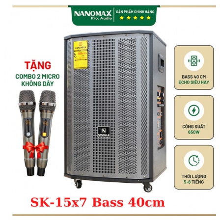 Loa Kéo Nanomax Sk-15x7- Công Suất 650w