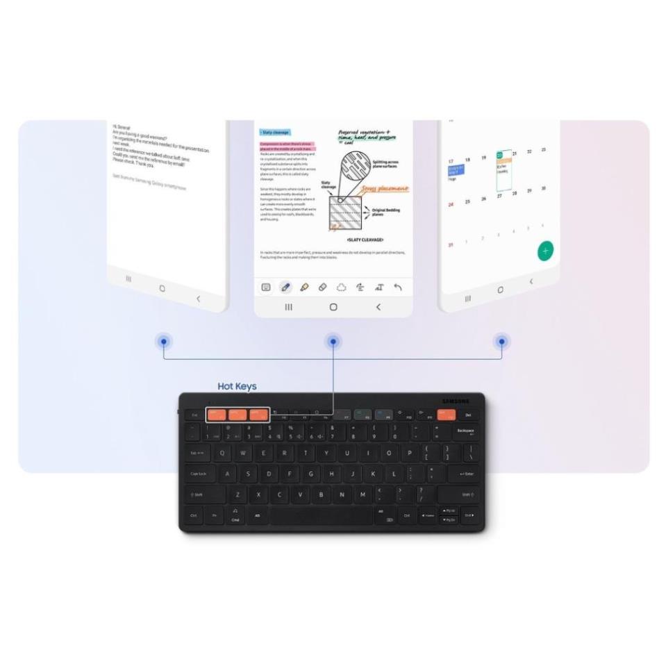 Bàn phím Bluetooth Samsung Smart Keyboard Trio 500 EJ-B3400U - Chính hãng
