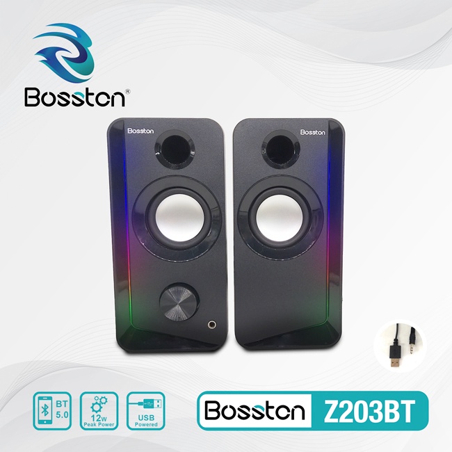 Loa Vi Tính 2.0 Bosston Z203bt Bluetooth Led Rgb