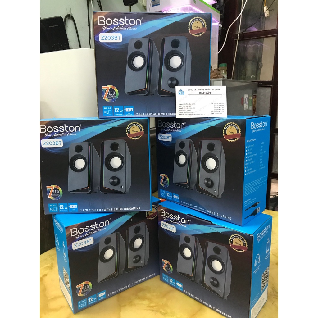 Loa Vi Tính 2.0 Bosston Z203bt Bluetooth Led Rgb