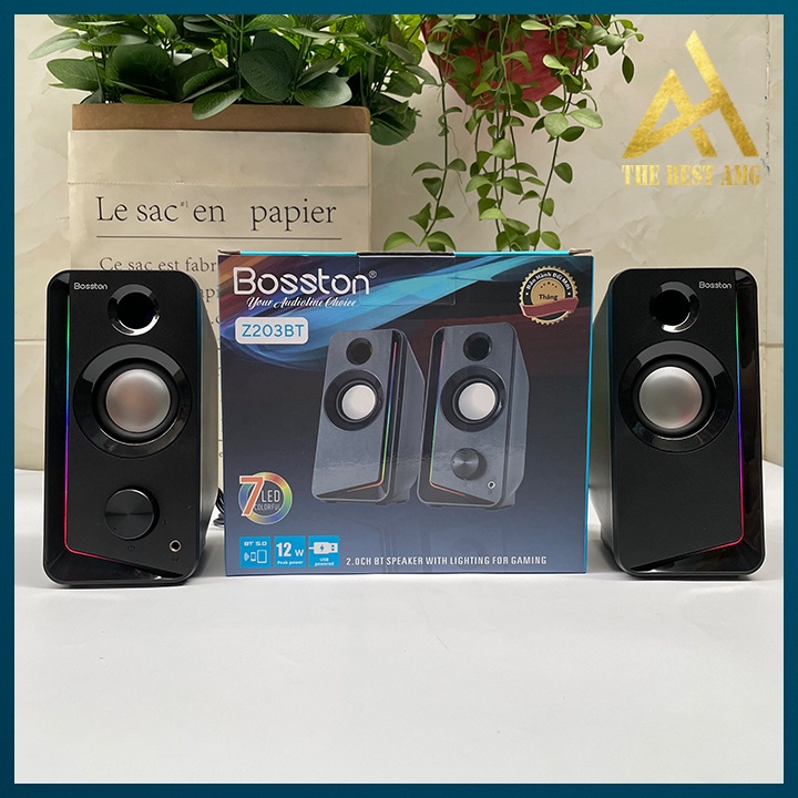 Loa Vi Tính 2.0 Bosston Z203bt Bluetooth Led Rgb