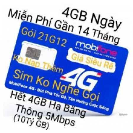 Sim 4g Mobifone 14 Tháng 4gb Ngày