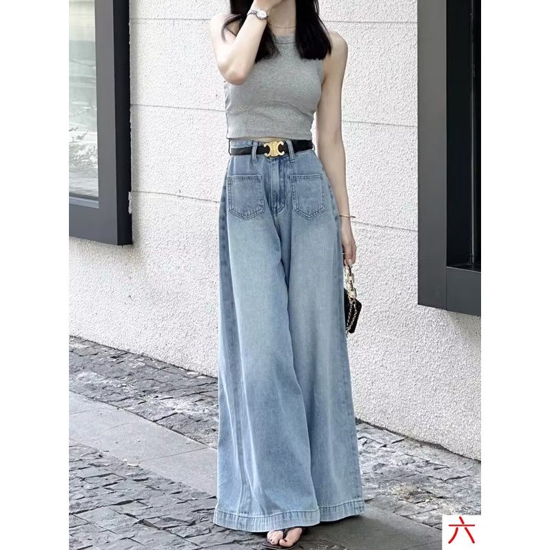 Chân Váy Jeans Lưng Cao Ống Loe Màu Sắc Tươi Sáng Thời Trang Mùa Hè Cho Nữ Có Size Lớn