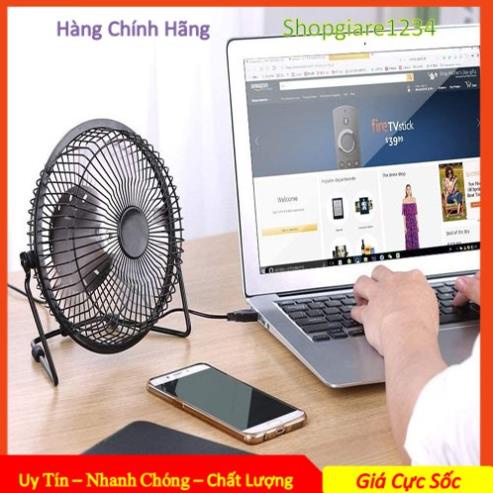 Quạt USB Mini Fan Lồng Sắt Lileng 819, có 3 màu, xoay 360 độ - Full Box - Quạt Lieng 819, Opolar 819