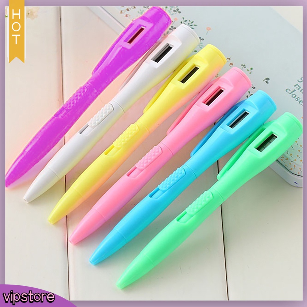 Bút bi có đồng hồ kỹ thuật số nhiều màu sắc
