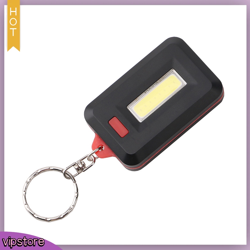 [VIP] Mini Flashlight Portable Keychain COB Bright Outdoor Camping Lighting Lamp Gift