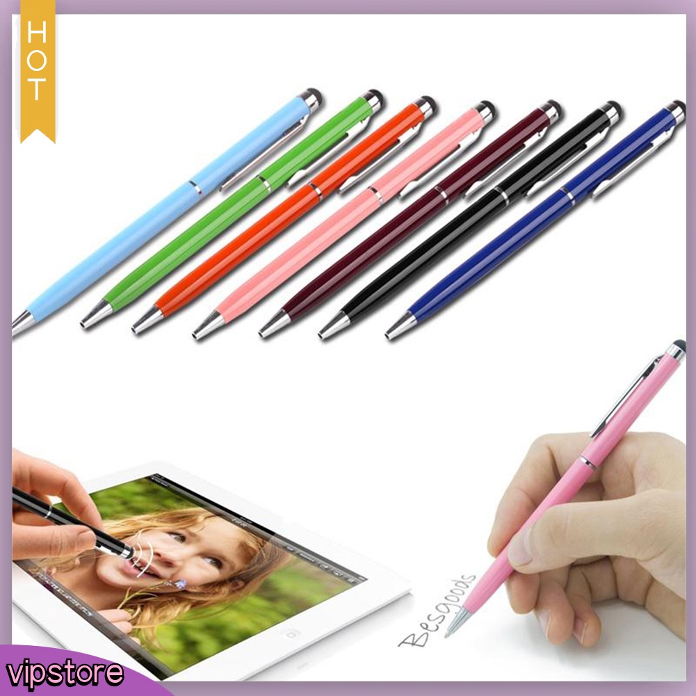 Bút stylus cảm ứng đầu bi 2 trong 1 cho iPad/iPhone/máy tính bảng