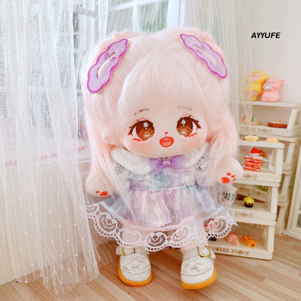 1 Bộ Kẹp Tóc Cho Búp Bê 20cm Vải Cotton Mềm