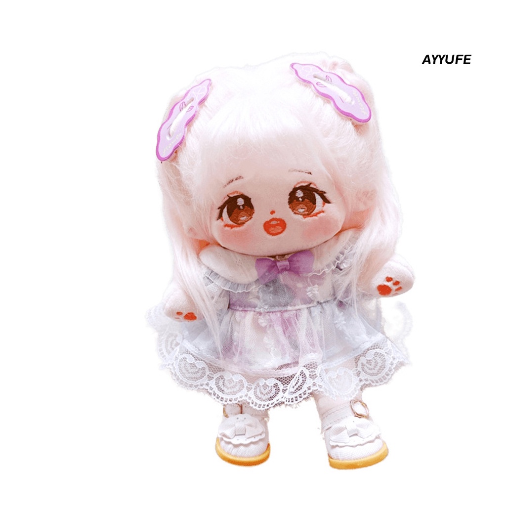 1 Bộ Kẹp Tóc Cho Búp Bê 20cm Vải Cotton Mềm