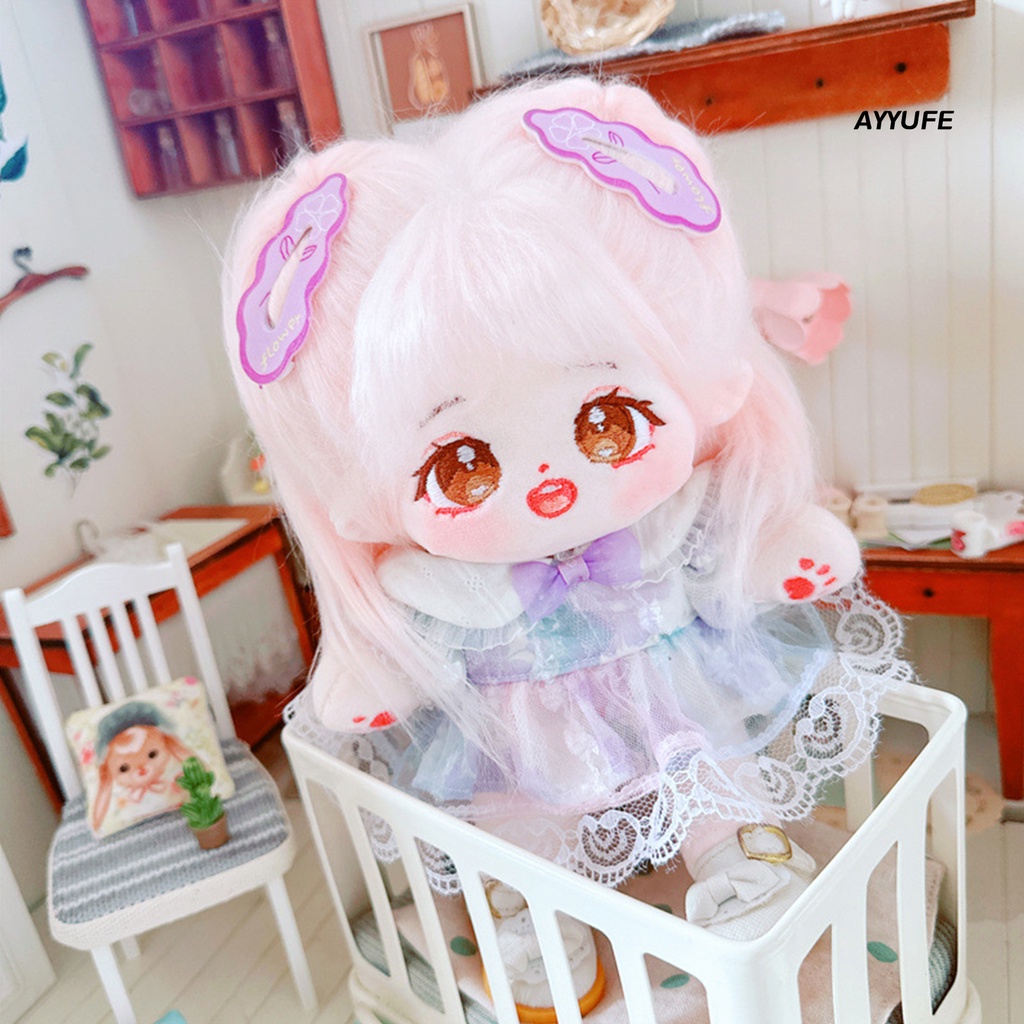 1 Bộ Kẹp Tóc Cho Búp Bê 20cm Vải Cotton Mềm