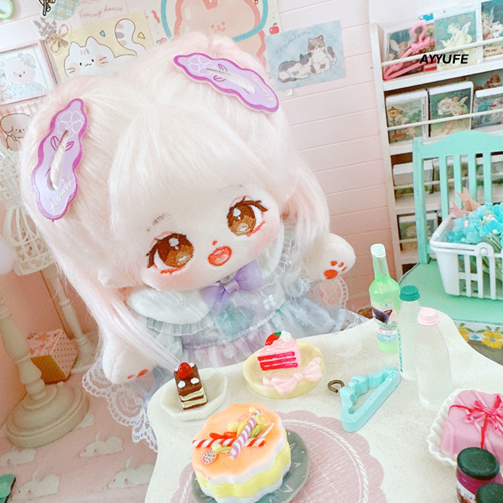 1 Bộ Kẹp Tóc Cho Búp Bê 20cm Vải Cotton Mềm