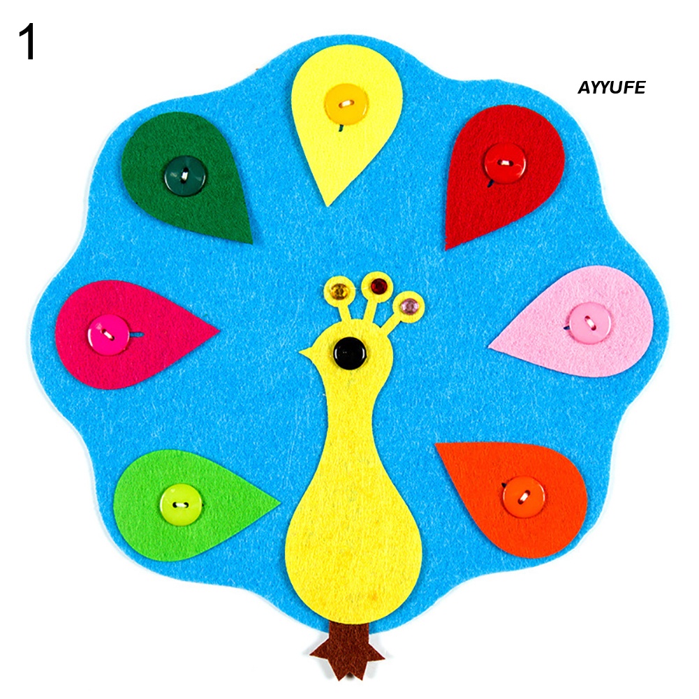 Bảng Đồ Chơi Lắp Ráp MT * Bằng Vải Không Dệt Hình Động Vật Dễ Thương Có Khóa Kéo DIY