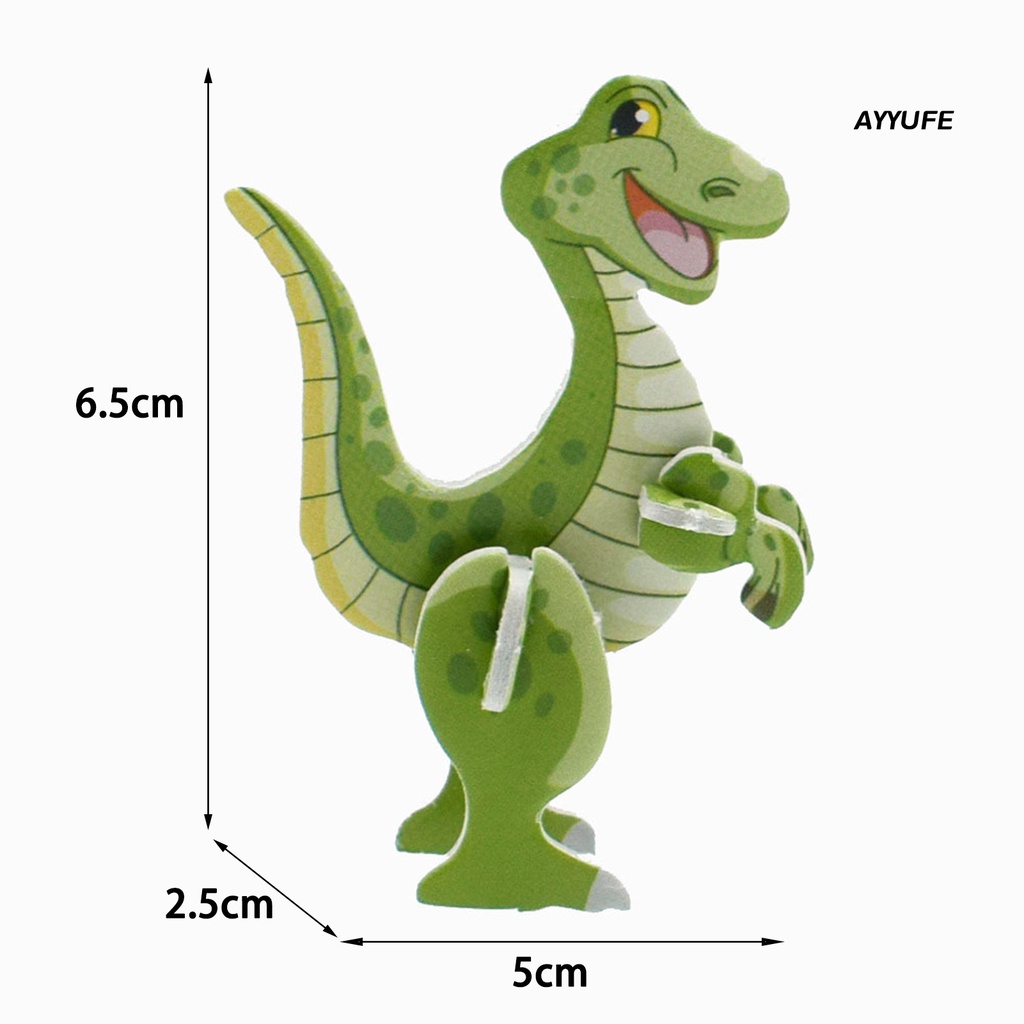 Bộ 18 Miếng Xếp Hình Khủng Long 3D Sáng Tạo Cho Bé