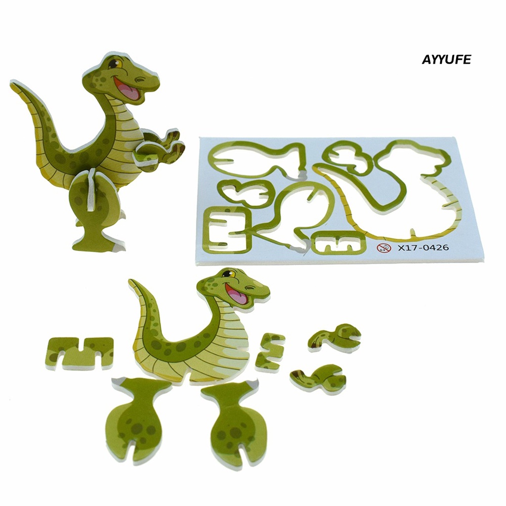 Bộ 18 Miếng Xếp Hình Khủng Long 3D Sáng Tạo Cho Bé