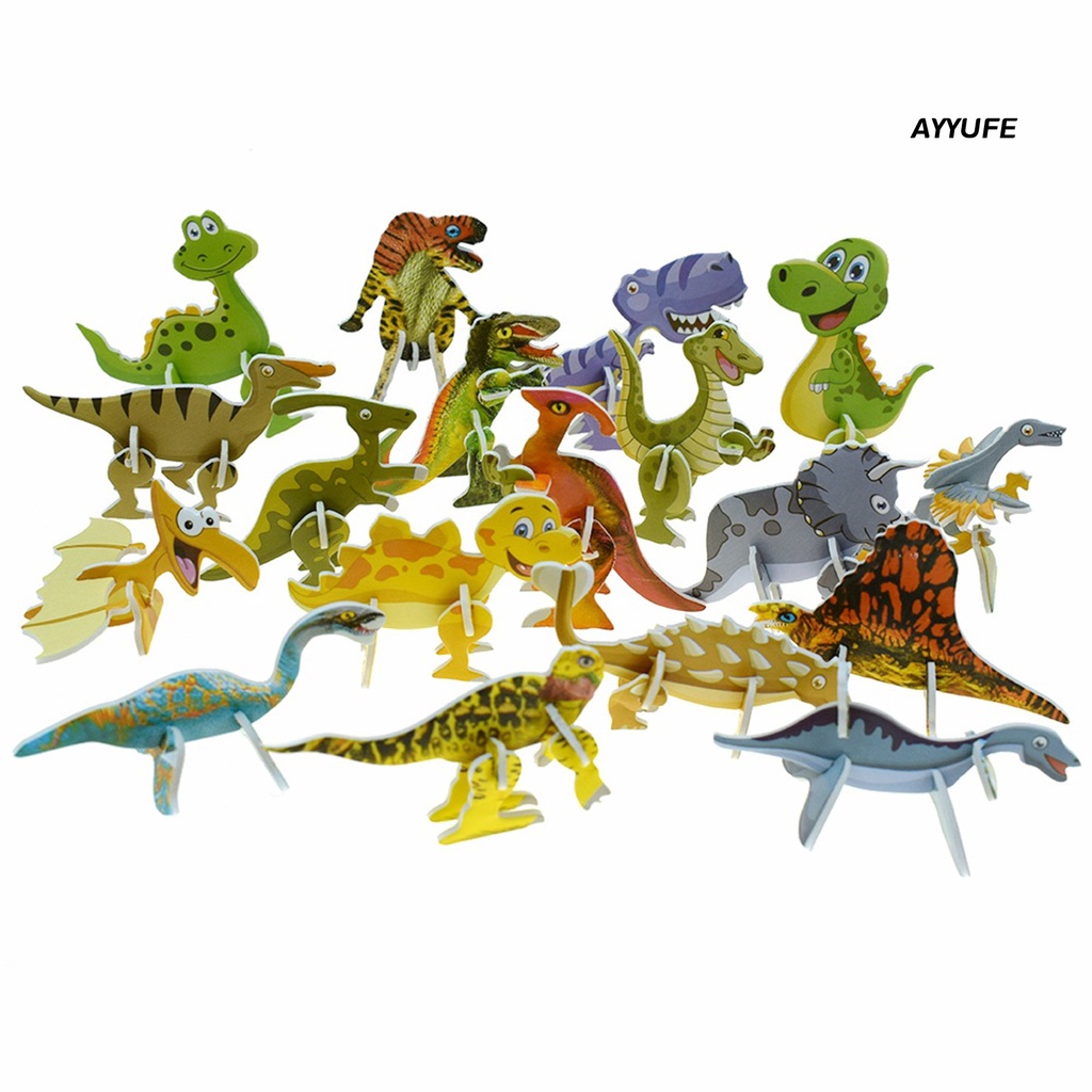 Bộ 18 Miếng Xếp Hình Khủng Long 3D Sáng Tạo Cho Bé