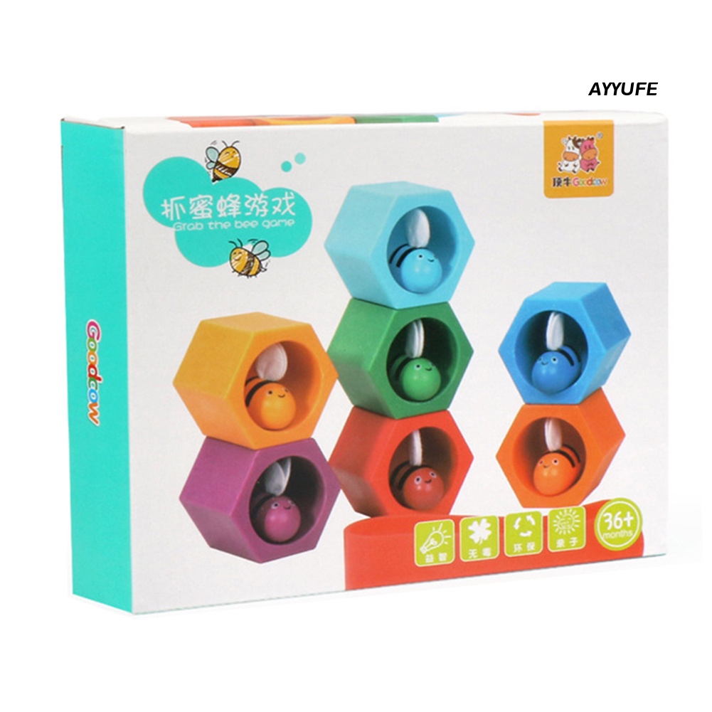 Bộ Đồ Chơi Con Ong Bằng Gỗ Nhiều Màu Sắc Cho Bé
