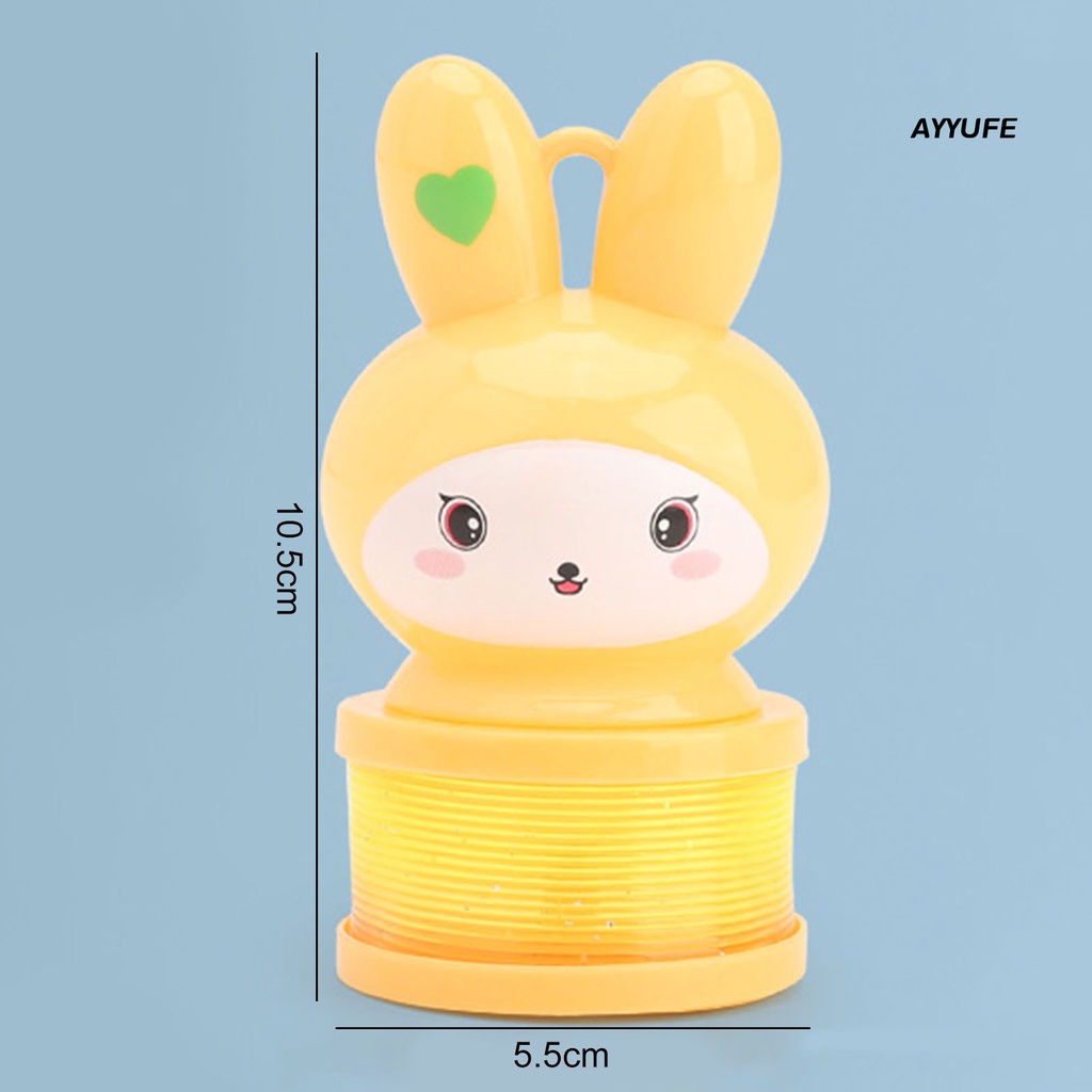 Mt * Vòng Lò Xo Hình Thỏ Hoạt Hình Có Đèn Lồng Tích Hợp Pin Nhỏ Gọn