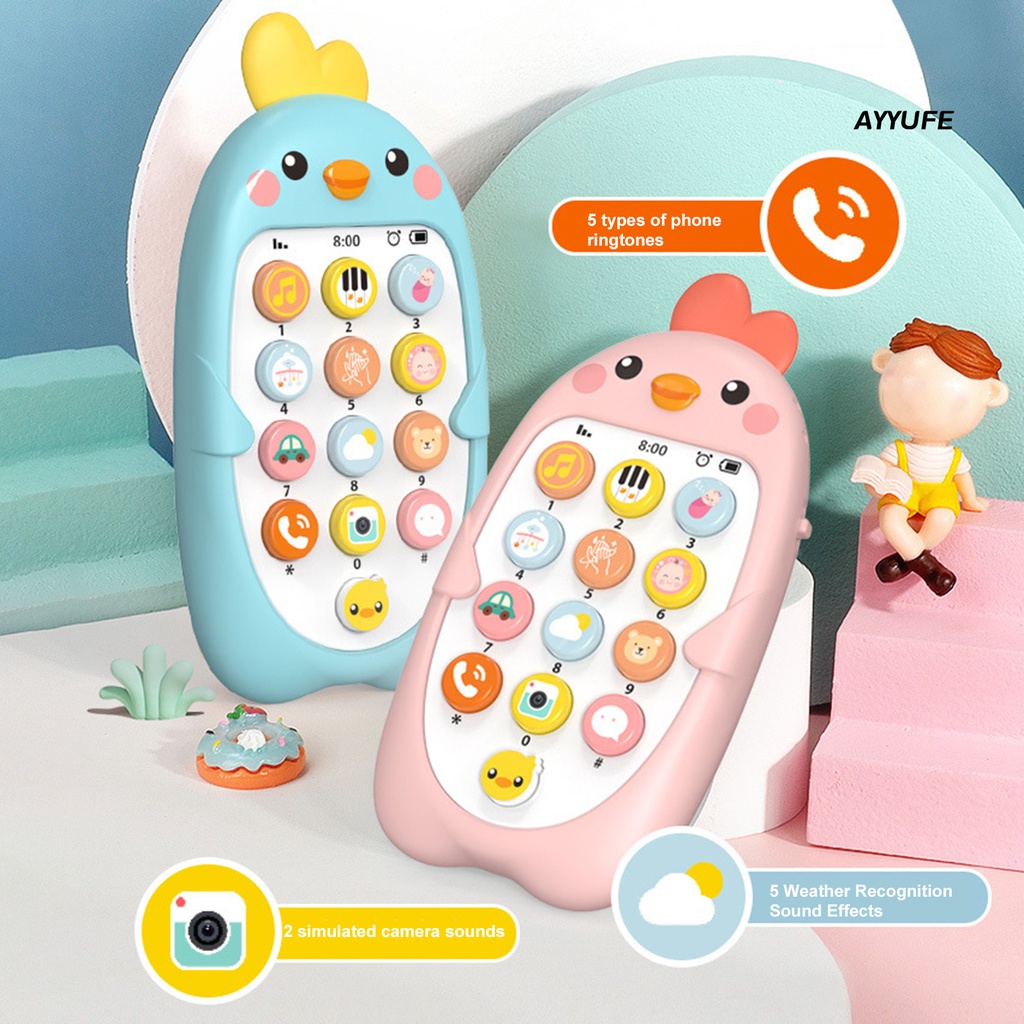 Mt * Điện Thoại Đồ Chơi Điện Thoại Di Động 3 Cánh Gà Màu Vàng Sống Động Thoải Mái Để Cầm Tay Và Mắt Màu Sắc Sống Động Thích Hợp Làm Quà Sinh Nhật Cho Bé