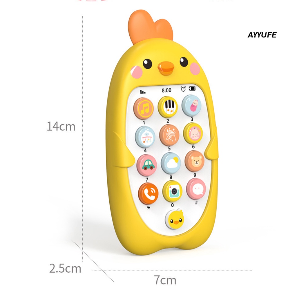 Mt * Điện Thoại Đồ Chơi Điện Thoại Di Động 3 Cánh Gà Màu Vàng Sống Động Thoải Mái Để Cầm Tay Và Mắt Màu Sắc Sống Động Thích Hợp Làm Quà Sinh Nhật Cho Bé