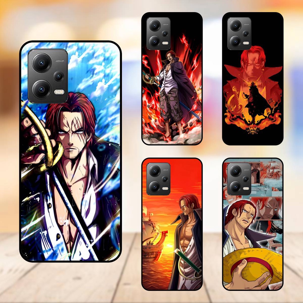 Ốp lưng điện thoại Poco X5 5G viền đen Shanks One Piece Đảo Hải Tặc