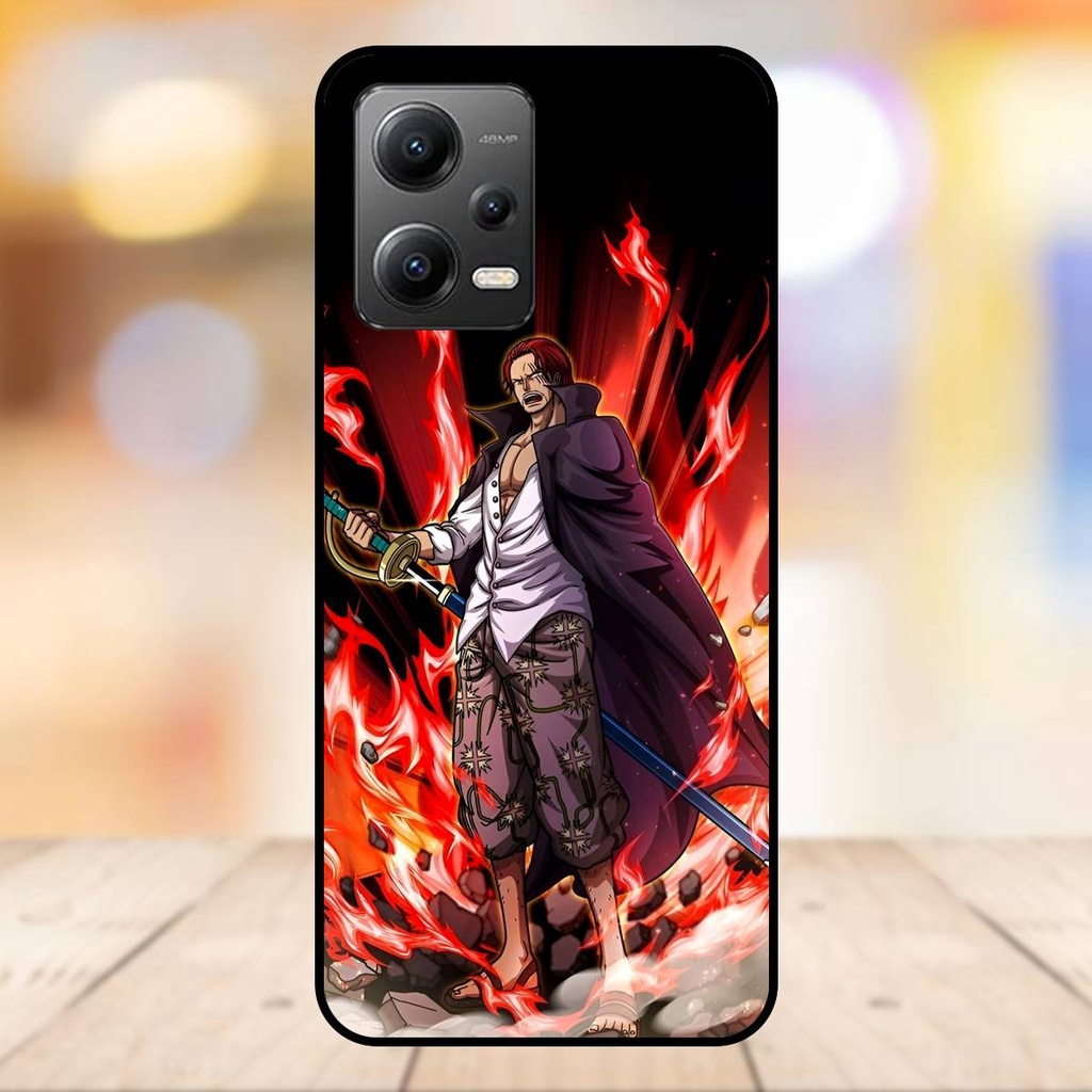 Ốp lưng điện thoại Poco X5 5G viền đen Shanks One Piece Đảo Hải Tặc