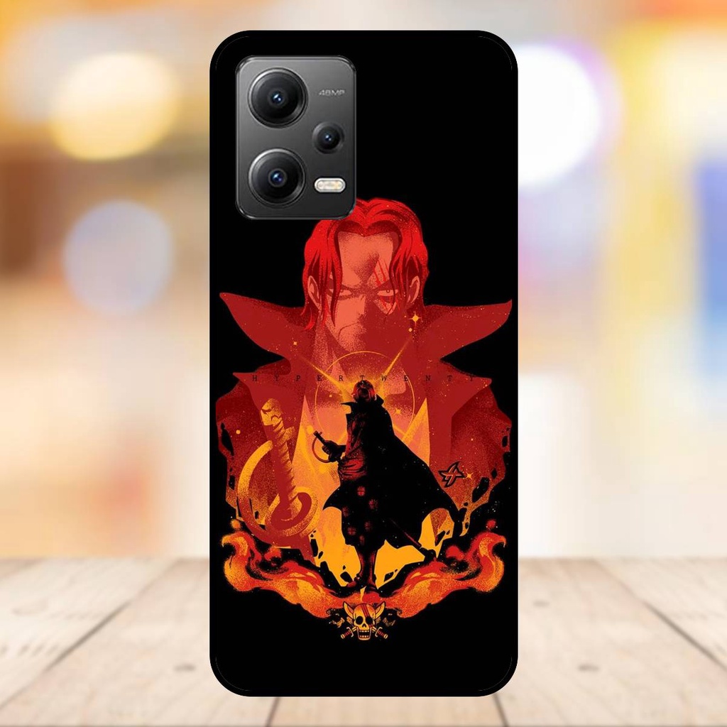 Ốp lưng điện thoại Poco X5 5G viền đen Shanks One Piece Đảo Hải Tặc