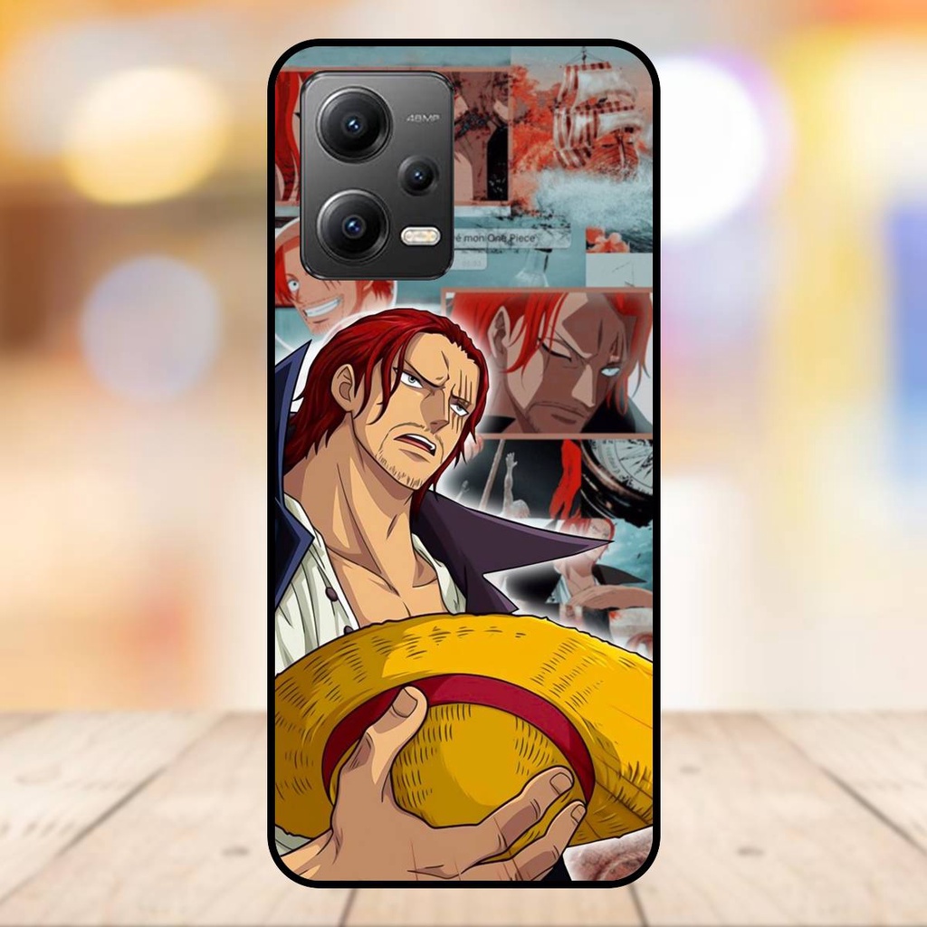 Ốp lưng điện thoại Poco X5 5G viền đen Shanks One Piece Đảo Hải Tặc