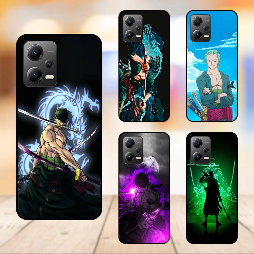 Ốp lưng điện thoại Poco X5 5G viền đen Zoro One Piece Đảo Hải Tặc
