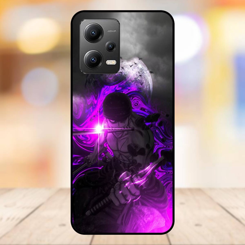 Ốp lưng điện thoại Poco X5 5G viền đen Zoro One Piece Đảo Hải Tặc