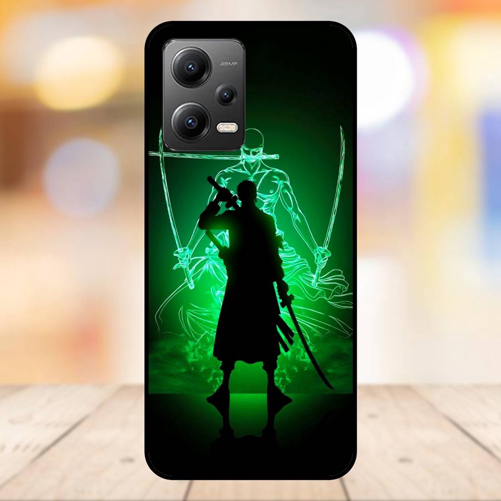 Ốp lưng điện thoại Poco X5 5G viền đen Zoro One Piece Đảo Hải Tặc