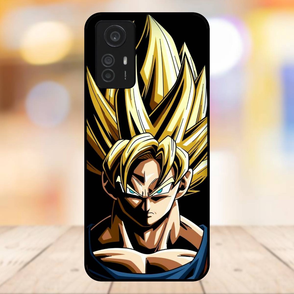 Ốp lưng điện thoại Redmi Note 12S viền đen Goku Dragon Ball