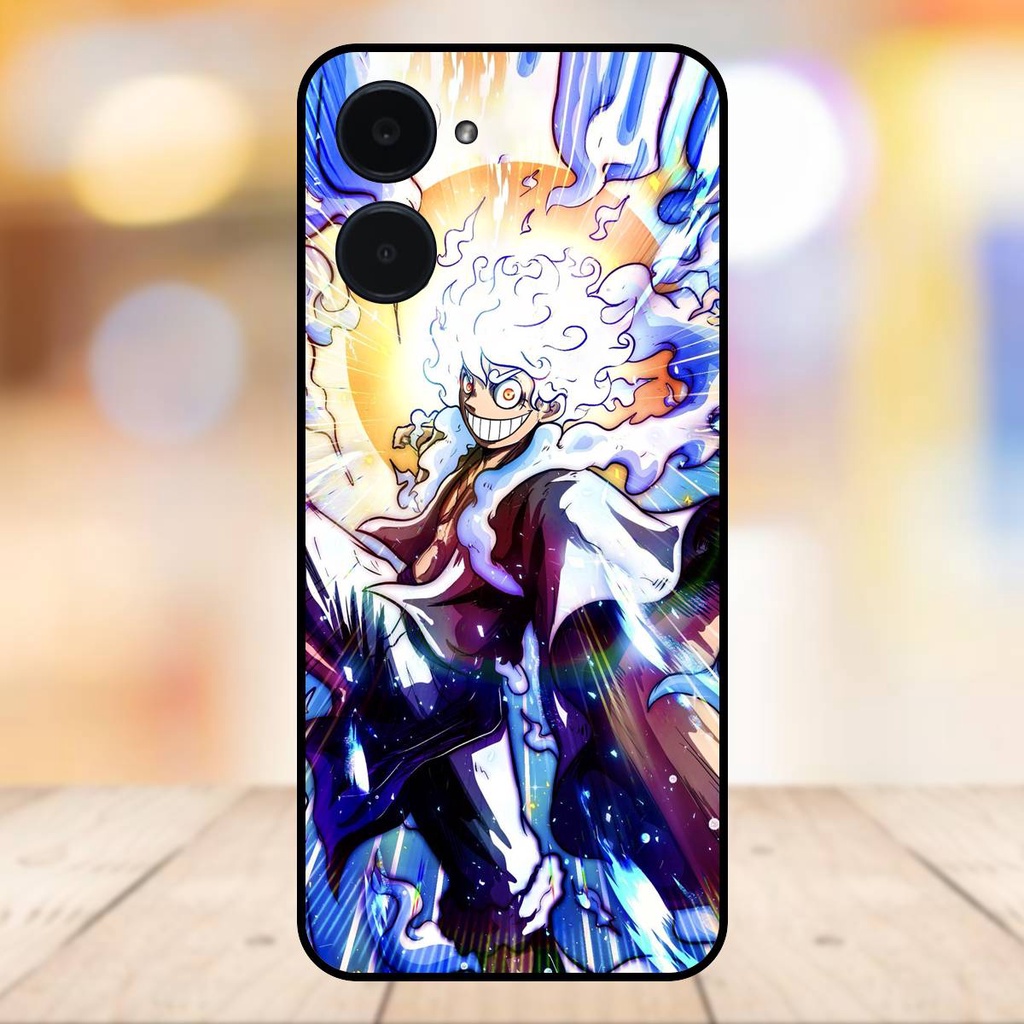 Ốp lưng điện thoại Realme 10 4G viền đen Luffy Gear 5 Nika One Piece Đảo Hải Tặc