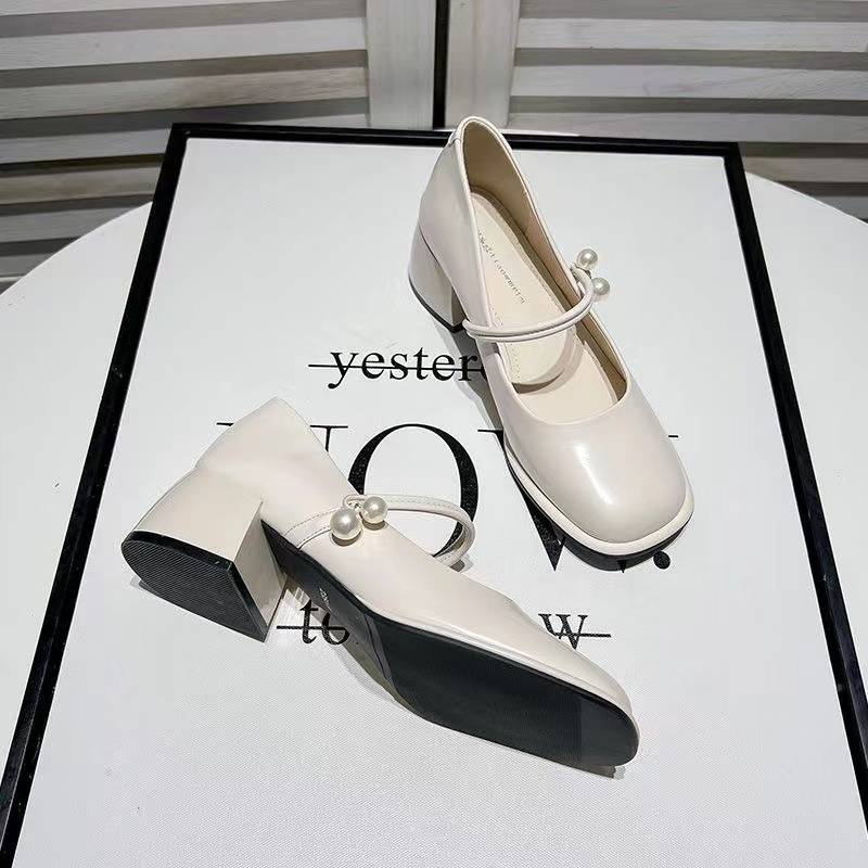 Giày nữ lolita Giày Mary Jane gót thô nhẹ nhàng