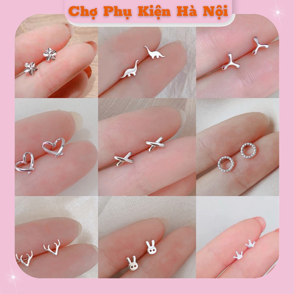 Khuyên Tai Mạ Bạc 925 nữ hàn quốc cao cấp nhiều mẫu K1993 Chợ Phụ Kiện Hà Nội