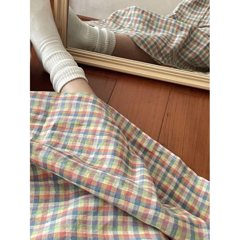 Đầm Nữ Hai Dây Dáng Rộng Giả Hai Lớp Phong Cách Ngọt Ngào Thời Trang Mùa Hè