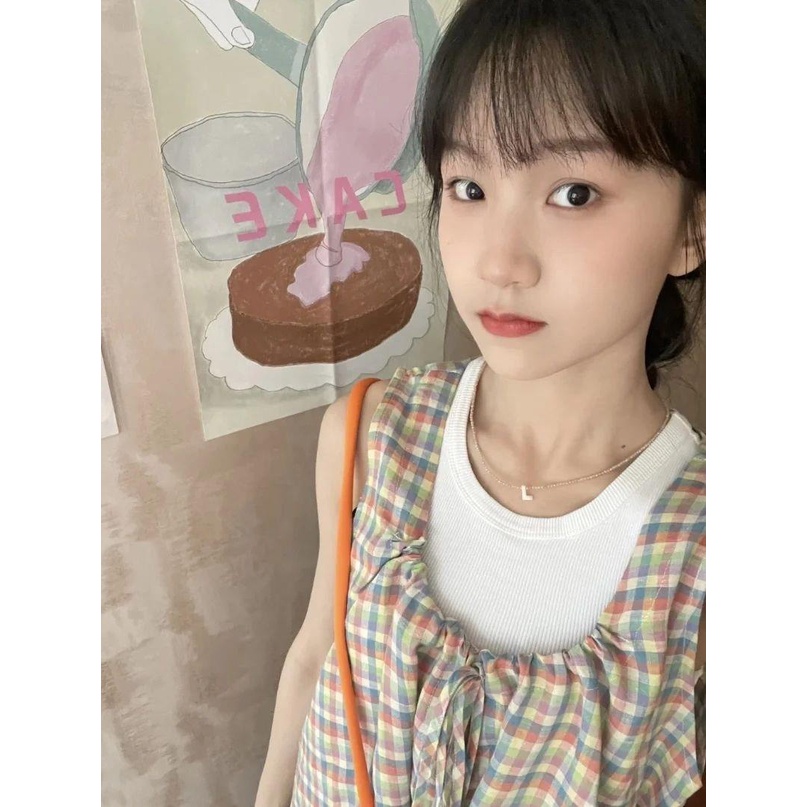 Đầm Nữ Hai Dây Dáng Rộng Giả Hai Lớp Phong Cách Ngọt Ngào Thời Trang Mùa Hè