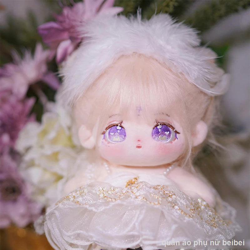 👶👚Búp Bê Bông 20cm Tóc Xào Nude Baby Plush Đồ Chơi Hình Búp Bê Quà Tặng Búp Bê Có Thể Thay Đổi Cho Bé Gái