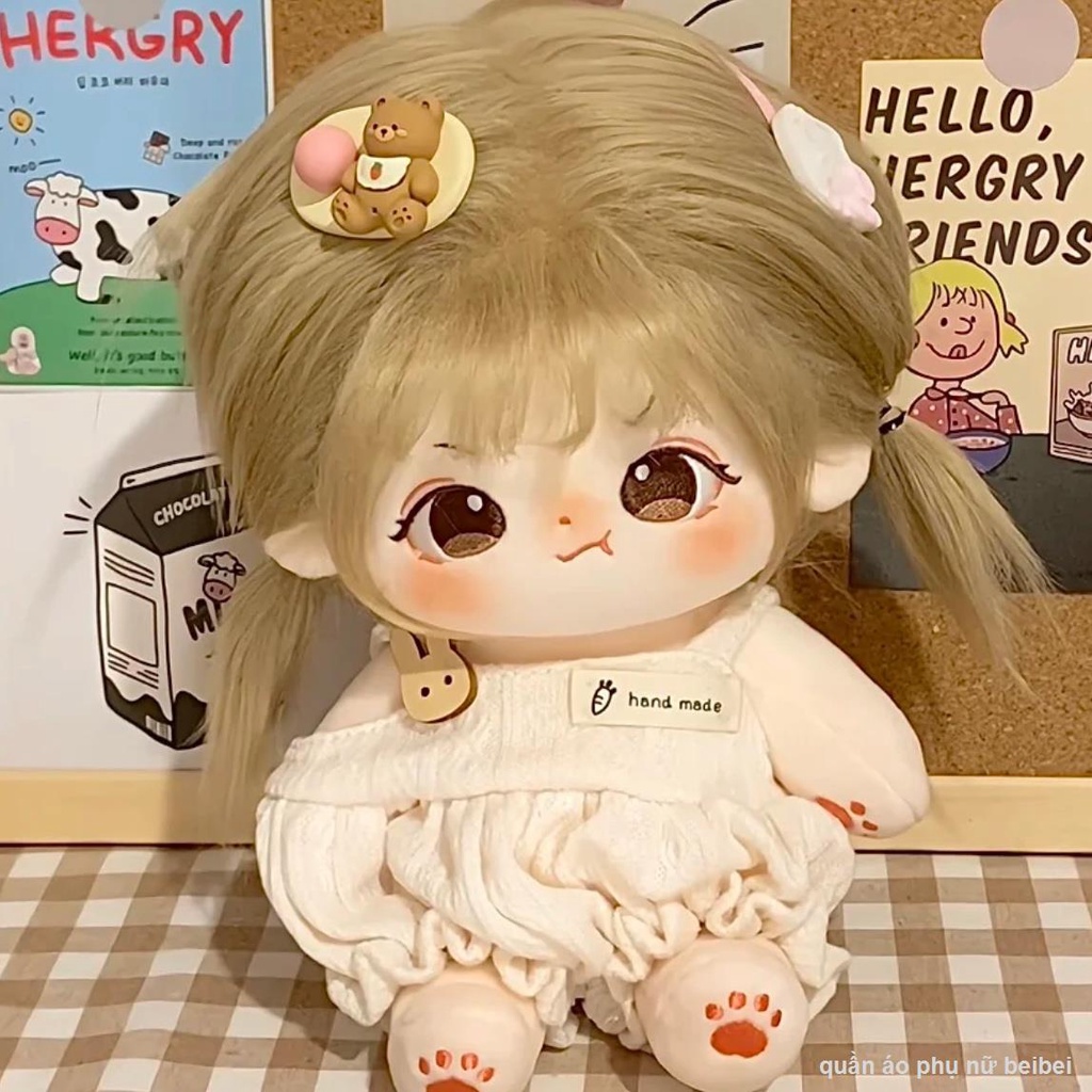 👶👚Búp Bê Bông 20cm Tóc Xào Nude Baby Plush Đồ Chơi Hình Búp Bê Quà Tặng Búp Bê Có Thể Thay Đổi Cho Bé Gái