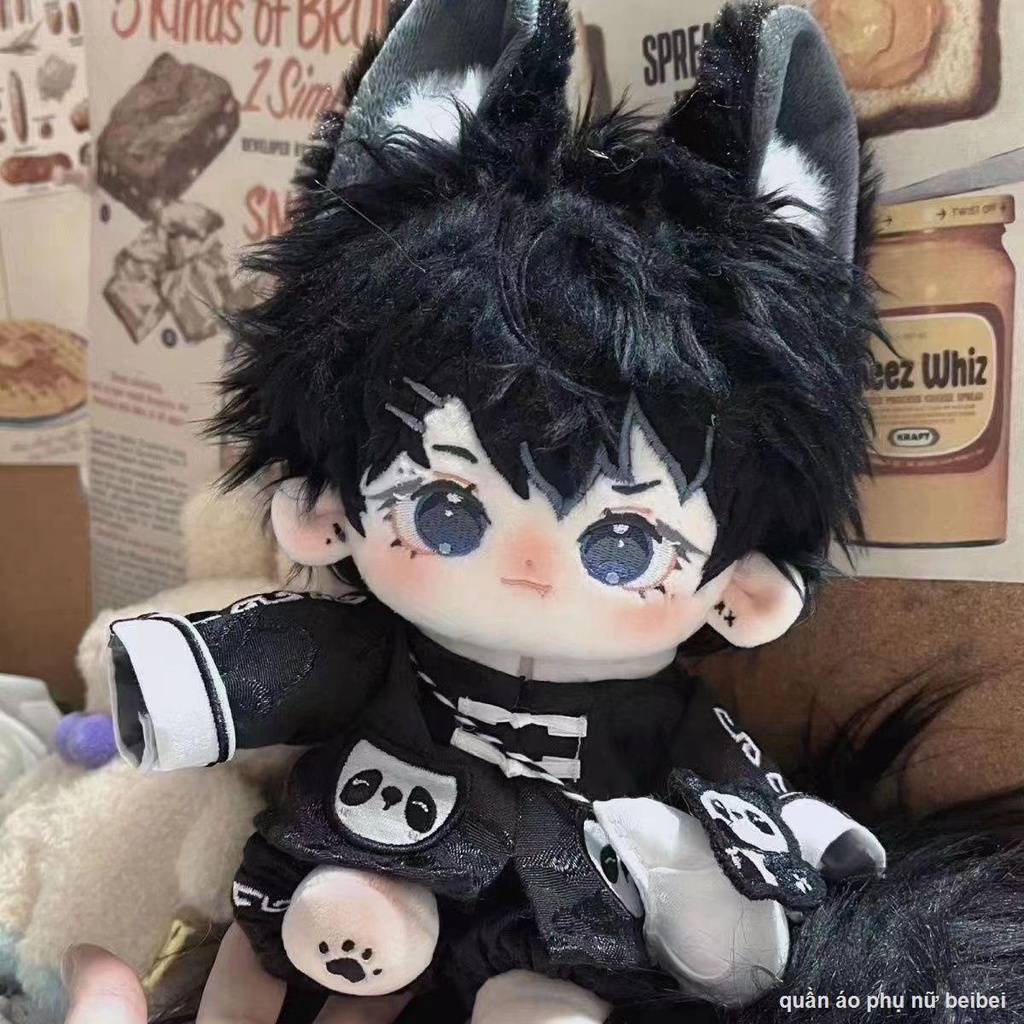 👶👚Búp Bê Bông Blue Bay Không Xương Nam Em Bé 20cm Tai Đuôi Quần Áo Đẹp Trai Quà Tặng Sinh Nhật Búp Bê Sang Trọng