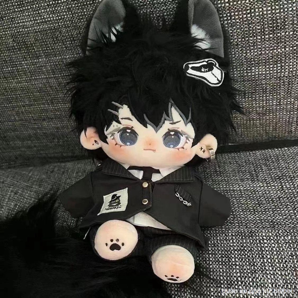 👶👚Búp Bê Bông Blue Bay Không Xương Nam Em Bé 20cm Tai Đuôi Quần Áo Đẹp Trai Quà Tặng Sinh Nhật Búp Bê Sang Trọng