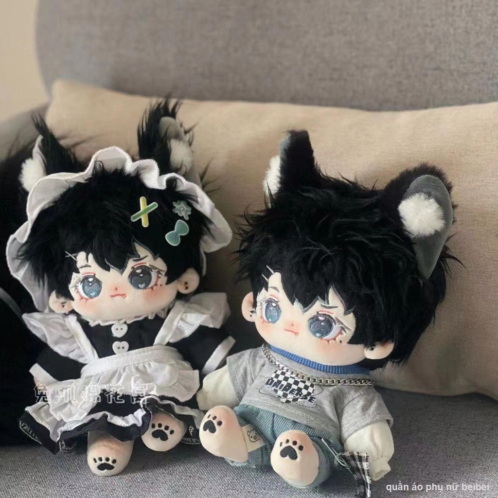 👶👚Búp Bê Bông Blue Bay Không Xương Nam Em Bé 20cm Tai Đuôi Quần Áo Đẹp Trai Quà Tặng Sinh Nhật Búp Bê Sang Trọng