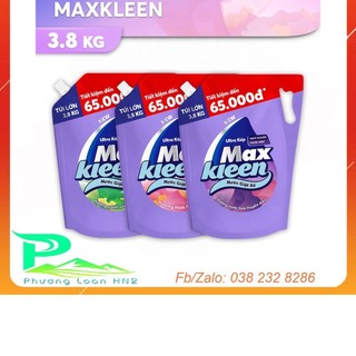 Sale2023 nước giặt xả maxkleen túi 3,8kg