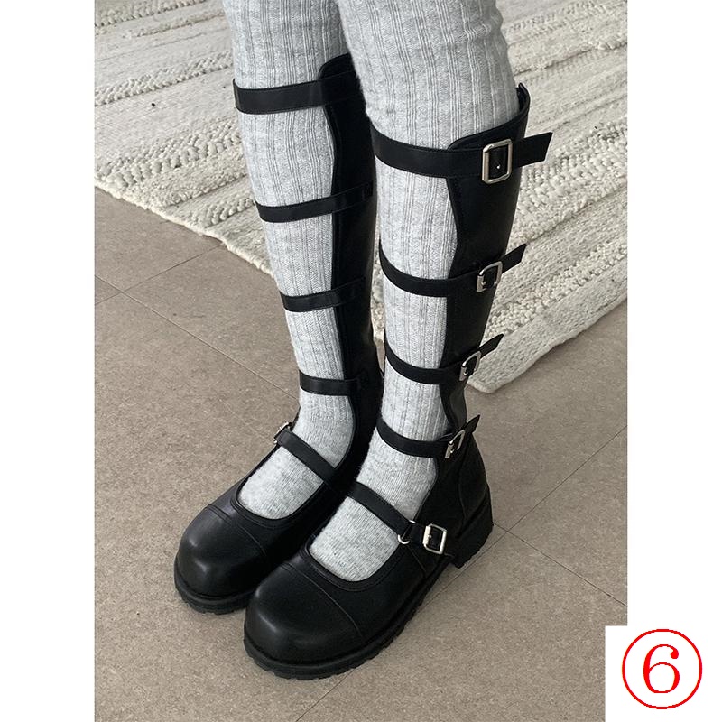 Giày Bốt Cao Gót Mũi Tròn Phong Cách Hàn Quốc Thời Trang Mùa Hè Cho Nữ