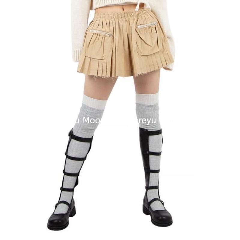 Giày Bốt Cao Gót Mũi Tròn Phong Cách Hàn Quốc Thời Trang Mùa Hè Cho Nữ