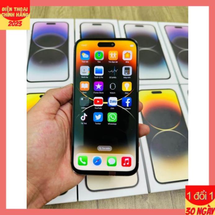 Điện thoại ip 14 promax 256gb máy quốc tế 2 sim siêu lướt giá rẻ tặng kèm cáp sạc tai nghe VNA52 GQ5