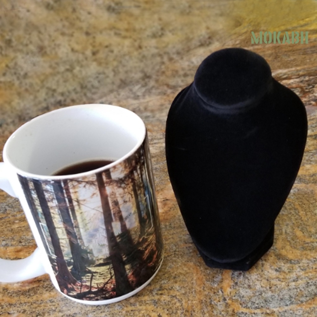 Giá Trưng Bày Vòng cổ / Trang Sức Hình Ma Nơ Canh Màu Đen Độc Đáo