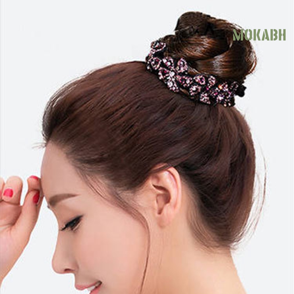 Kẹp Tóc Đính Đá Trọng Lượng Nhẹ Tạo Kiểu Tóc Đuôi Ngựa Thời Trang