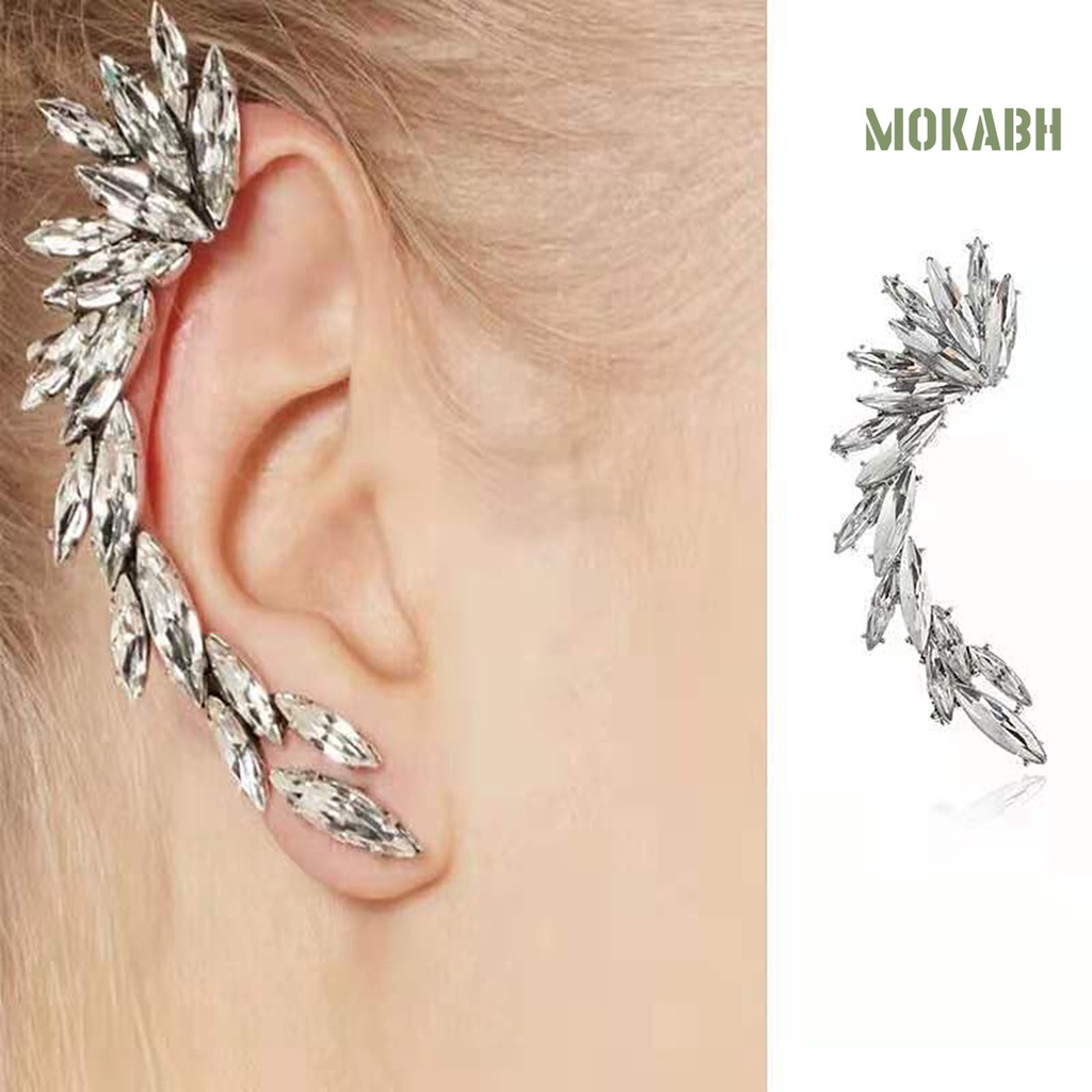 1 Cái Bông Tai Dạng Kẹp [mokabh] Trang Sức Lấp Lánh Trọng Lượng Nhẹ Làm Quà Tặng