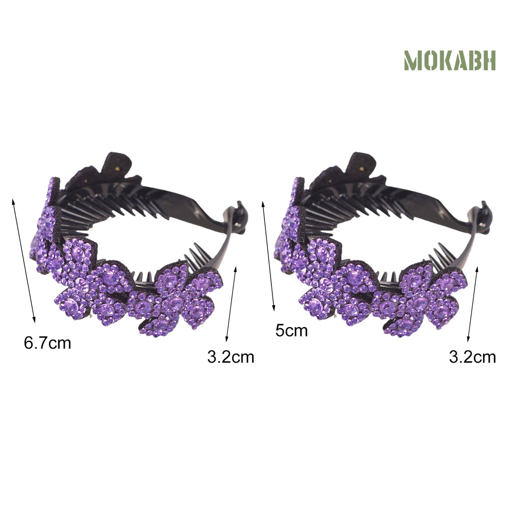 Kẹp Tóc Đính Đá Trọng Lượng Nhẹ Tạo Kiểu Tóc Đuôi Ngựa Thời Trang