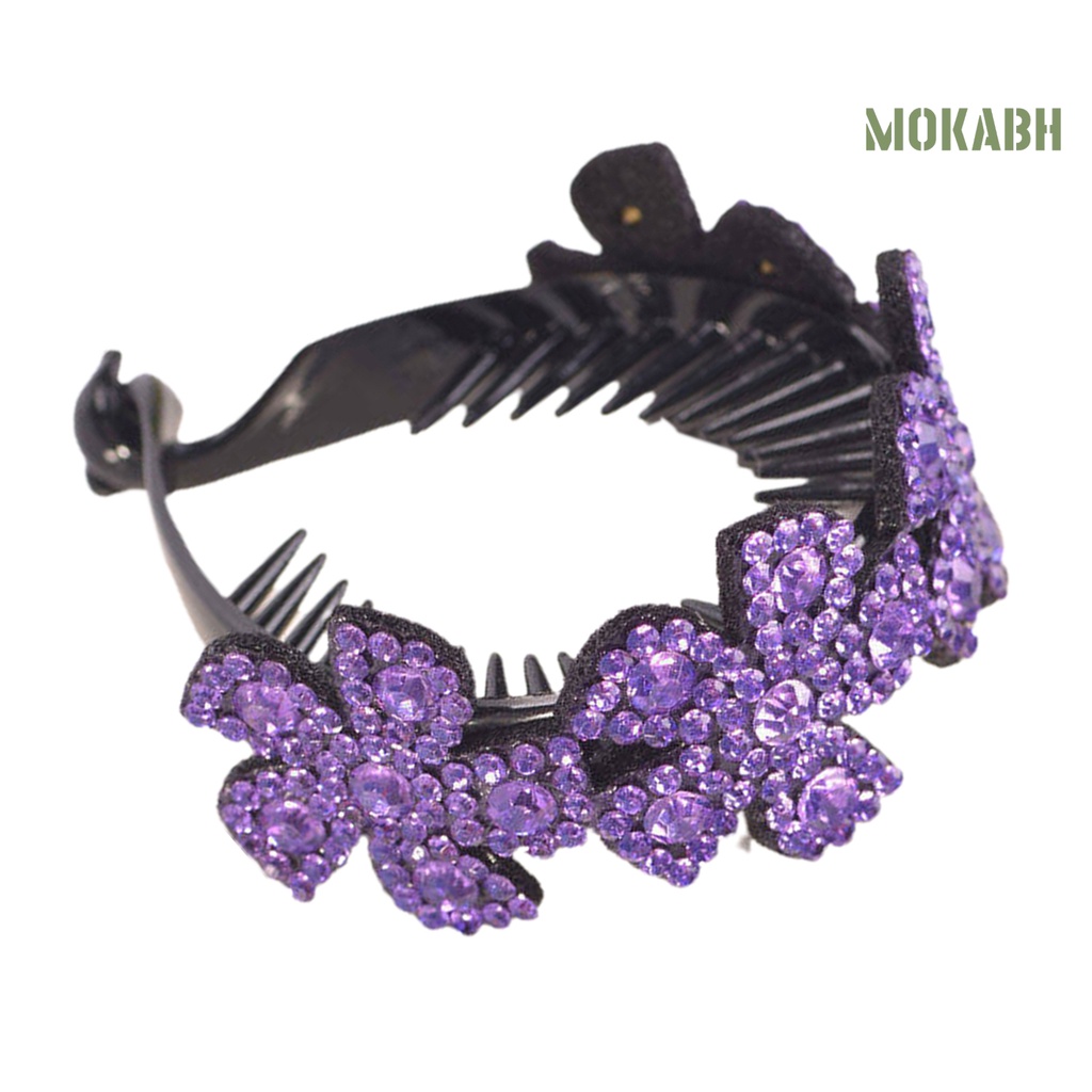 Kẹp Tóc Đính Đá Trọng Lượng Nhẹ Tạo Kiểu Tóc Đuôi Ngựa Thời Trang